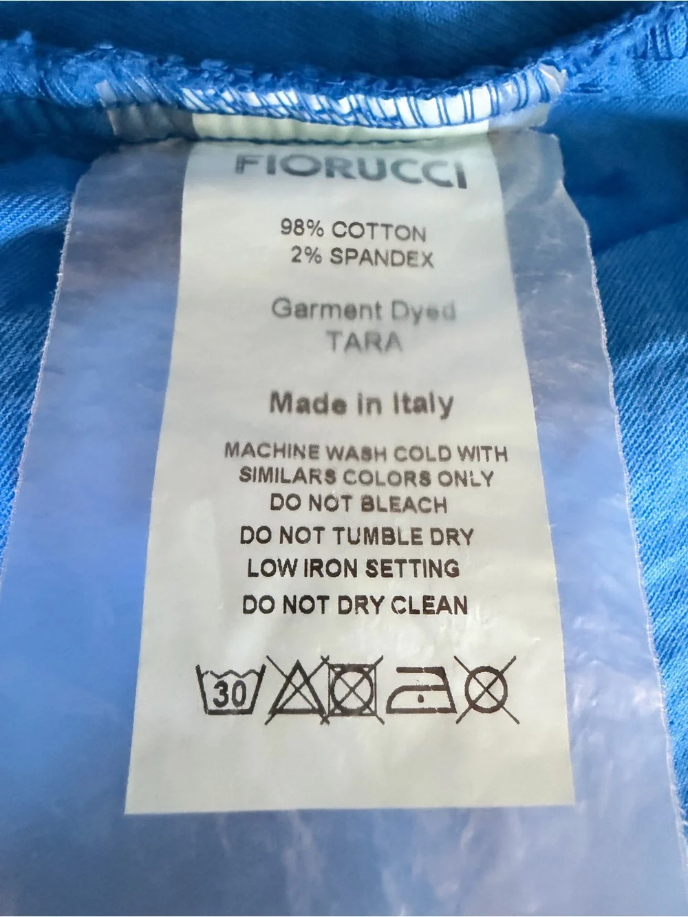 Fiorucci Tara High Rise Tapered Jeans Bright Blue Size 28